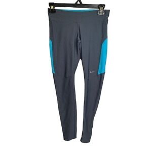 Nike Dri-fit Women's Leggings Gray/Aqua Sz XS